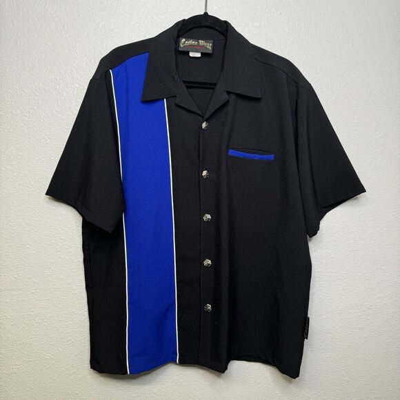 Casino Wear Los Angeles Shirt Men's Large Button Up Dice Buttons - Picture 1 of 5